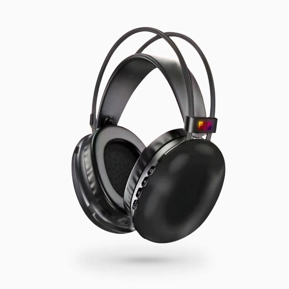 Fone De Ouvido Preto Sem Fio Bluetooth Led Rgb Recarregável - 1