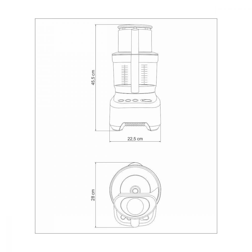 Multiprocessador Slice Pro 3,7 Litros 1200 Watts 220v - 2
