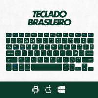 Kit Com Teclado Sem Fio E Mouse Recarregável Verde Escuro