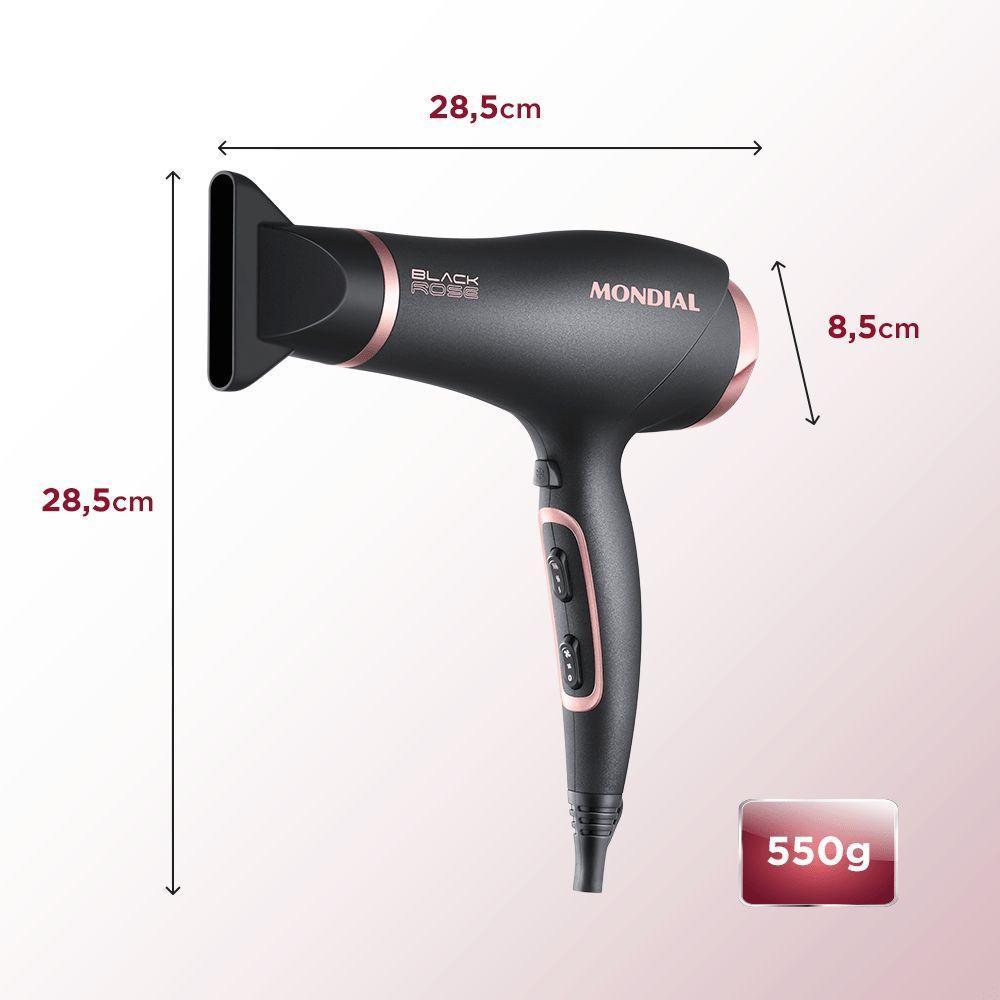 Secador De Cabelos Mondial Black Rose SC-37 127v - 9