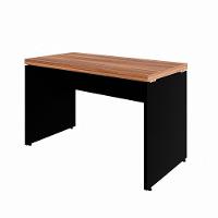 Mesa Escrivaninha Retangular Office 150cm Pé Painel Nogal/preto - 2