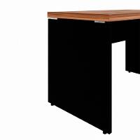 Mesa Escrivaninha Retangular Office 150cm Pé Painel Nogal/preto - 5
