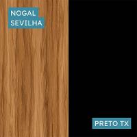 Mesa Escrivaninha Retangular Office 150cm Pé Painel Nogal/preto - 10