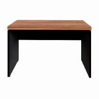 Mesa Escrivaninha Retangular Office 120cm Pé Painel Nogal/preto - 1