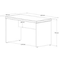 Mesa Escrivaninha Retangular Office 120cm Pé Painel Nogal/preto - 7