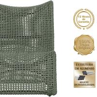 2 Cadeiras Poltronas Texas Corda Náutica Varanda Jardim Verde - 3
