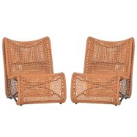 2 Cadeiras Poltronas Texas Corda Náutica Varanda Jardim Terra Cota - 1