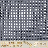 02 Cadeiras Floripa E Mesa Roma 80cm Marrom Trama Original Prata - 5