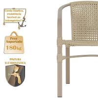 04 Cadeiras Floripa E Mesa Roma 80cm Fendi Trama Original Rami