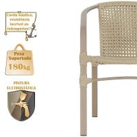 Jogo 2 Cadeiras Floripa E Mesa Tampo Ripado Varanda Jardim Rami