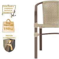 04 Cadeiras Floripa E Mesa Roma 100cm Marrom Trama Original Rami