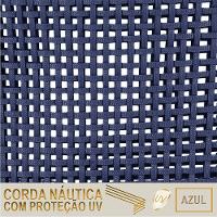 02 Cadeiras Floripa E Mesa Roma 100cm Fendi E Corda Nautica Azul - 5