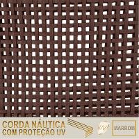 04 Cadeiras Floripa E Mesa Roma 100cm Fendi Trama Original Marrom - 5