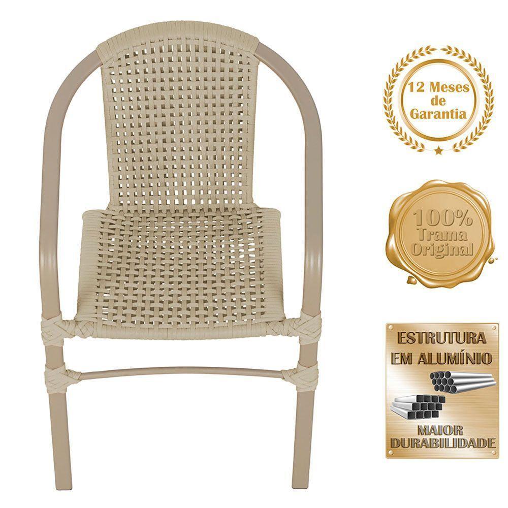 02 Cadeiras Floripa E Mesa Roma 100cm Fendi E Corda Nautica Rami - 3