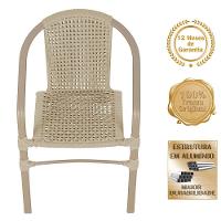 02 Cadeiras Floripa E Mesa Roma 100cm Fendi E Corda Nautica Rami - 3