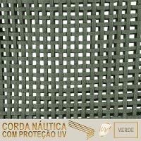 04 Cadeiras Floripa E Mesa Roma 80cm Marrom Trama Original Verde - 5