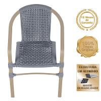 Jogo 2 Cadeiras Floripa E Mesa Tampo Ripado Varanda Jardim Prata - 3