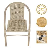 04 Cadeiras Floripa E Mesa Roma 100cm Fendi Trama Original Rami - 3