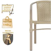 04 Cadeiras Floripa E Mesa Roma 100cm Fendi Trama Original Rami