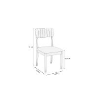 Conjunto Sala De Jantar Madeira Maciça 6 Cadeiras Kappesberg Off White Boucle Bege - 6