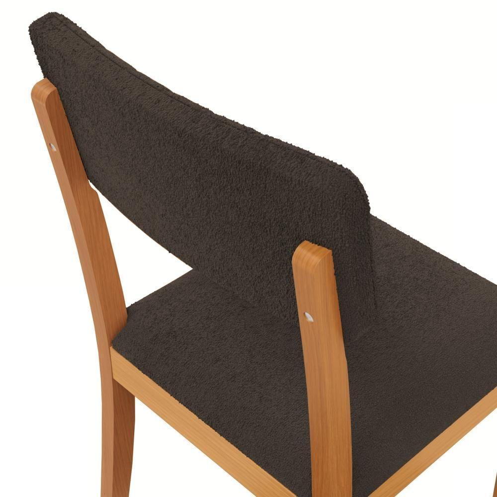 Conjunto Sala De Jantar Madeira Maciça 8 Cadeiras Kappesberg Preto Bouclé Chocolate - 5