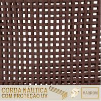 04 Cadeiras Floripa E Mesa Roma 100cm Marrom Trama Original Marrom - 5