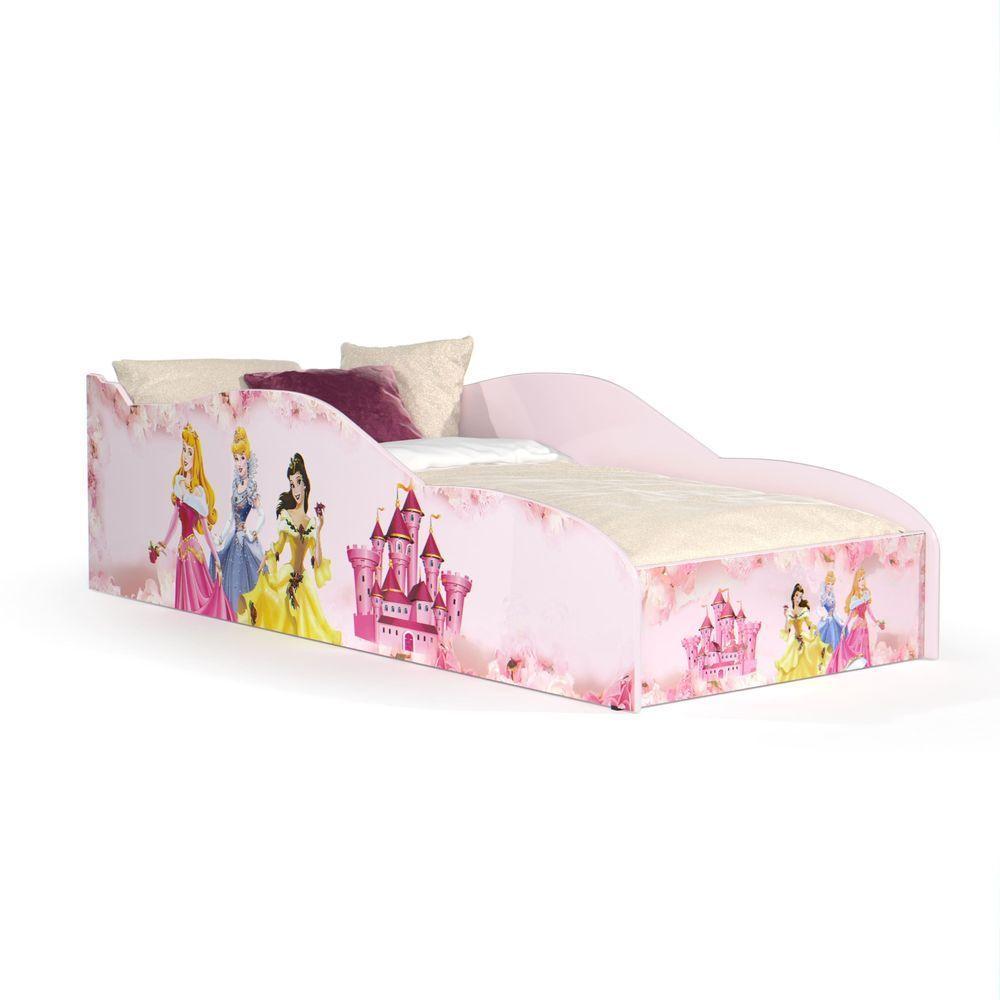 Cama Infantil Princesa Com Grade De Proteção Rosa - 4