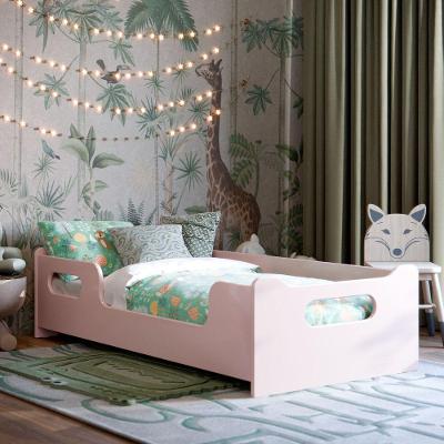 Cama Infantil Encanto Com Grade De Proteção Rosa
