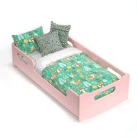Cama Infantil Encanto Com Grade De Proteção Rosa