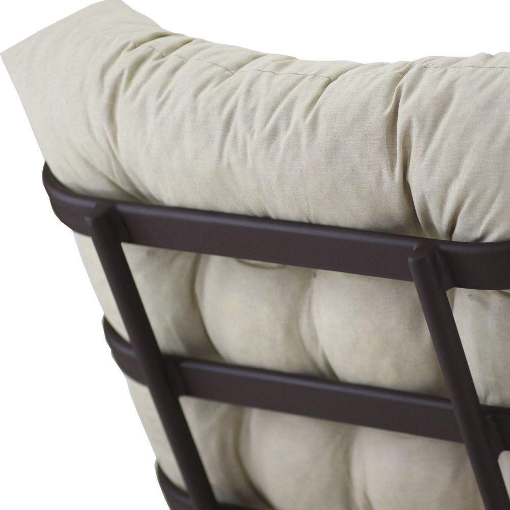 Kit Almofada Poltrona Costela Alumínio Decorativo Sala Marrom - 2