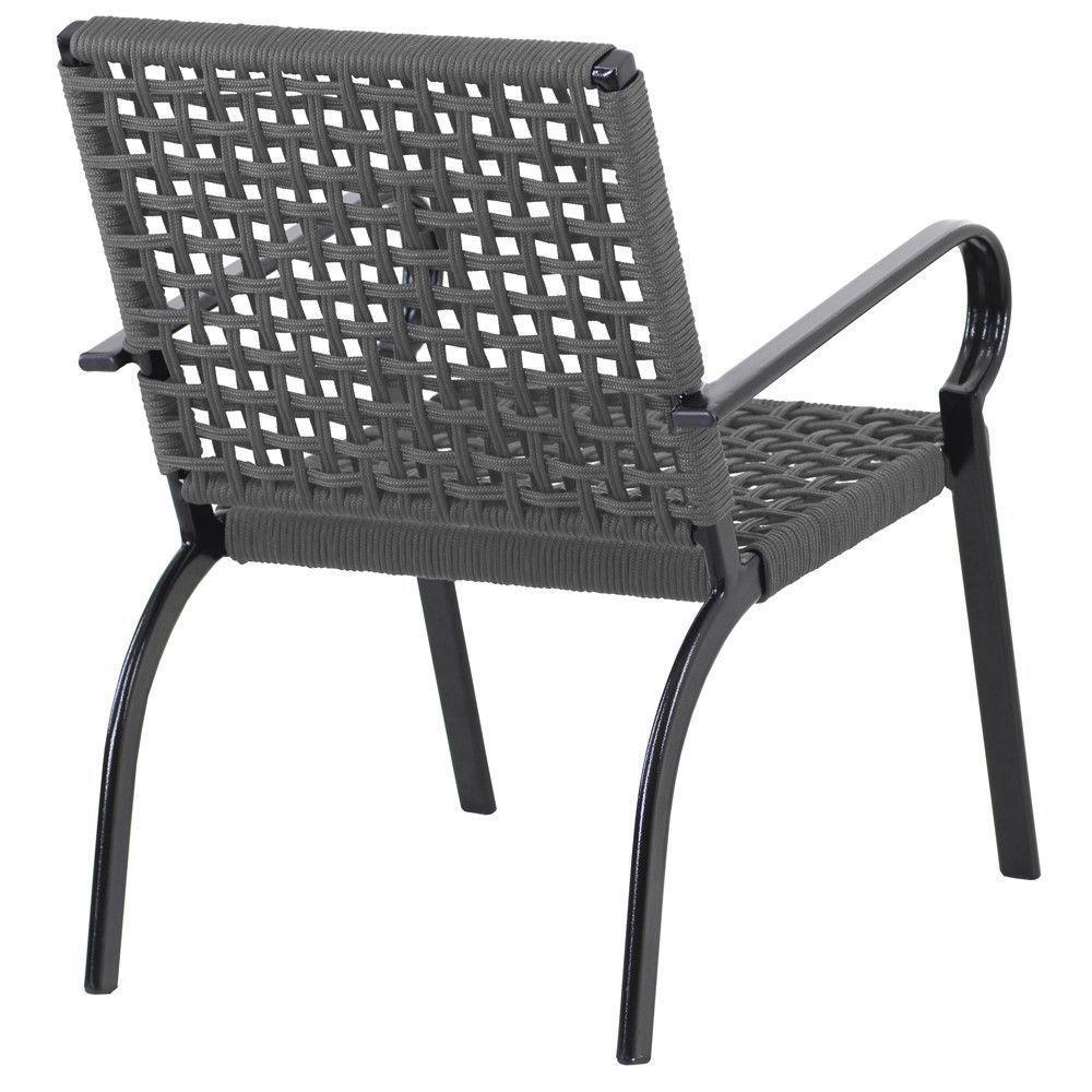 Poltrona Corda Náutica Porto Rico Alumínio área, Jardim Prata - 2