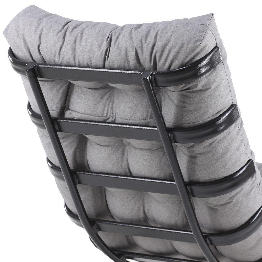 Kit Almofada Poltrona Costela Alumínio Decorativo Sala Preto - 3