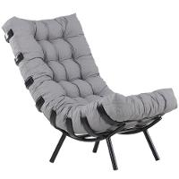 Kit Almofada Poltrona Costela Alumínio Decorativo Sala Preto - 1