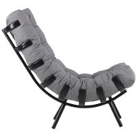 Kit Almofada Poltrona Costela Alumínio Decorativo Sala Preto - 5