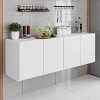 Balcão De Cozinha Suspenso 118cm 4 Portas Monna Branco Z34 - Mpozenato - 2