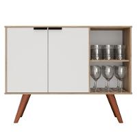 Balcão Buffet Cantinho Do Café Bianca Branco-freijó Z34 - Mpozenato - 1