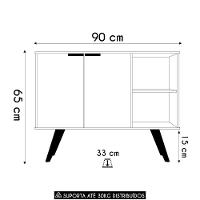 Balcão Buffet Cantinho Do Café Bianca Branco-freijó Z34 - Mpozenato
