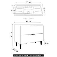 Balcão De Cozinha Com Pia Inox 100cm Pérola Z34 Branco - Mpozenato