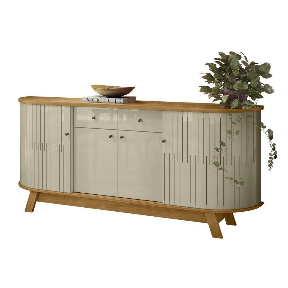 Balcão Buffet Sala De Jantar 183cm Mônica Z10 Cumaru-opala - Mpozenato - 1