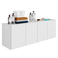 Balcão Suspenso Multiuso Lavanderia 118cm Monna Branco Z34 - Mpozenato - 1