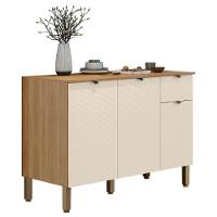 Balcão De Cozinha Com Tampo 120cm Laura Plus Soft-freijó Z06 - Mpozenato - 1