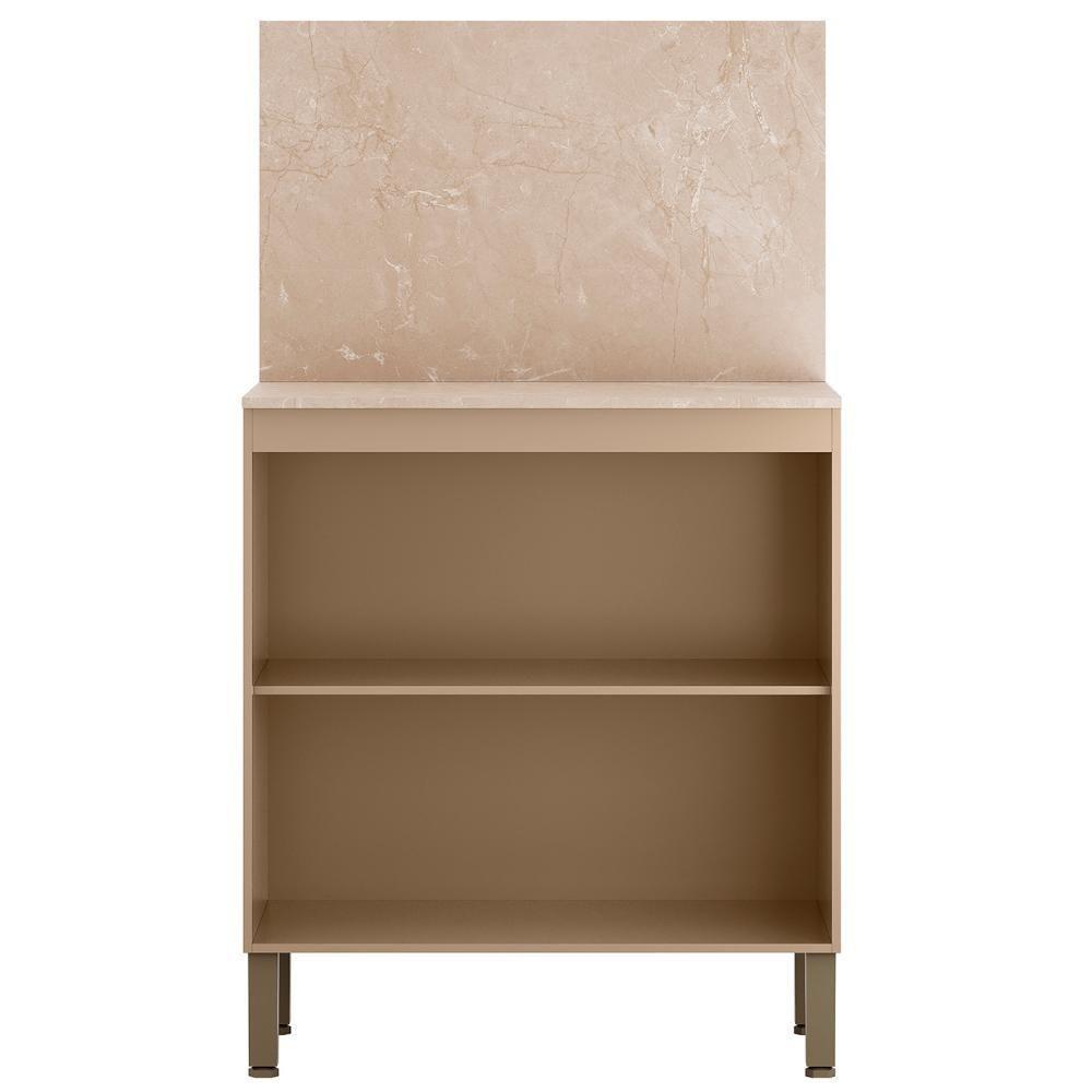 Balcão De Cozinha Com Tampo 80cm 2 Portas Minsk Vanilla Z06 - Mpozenato - 6