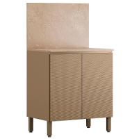 Balcão De Cozinha Com Tampo 80cm 2 Portas Minsk Vanilla Z06 - Mpozenato - 1