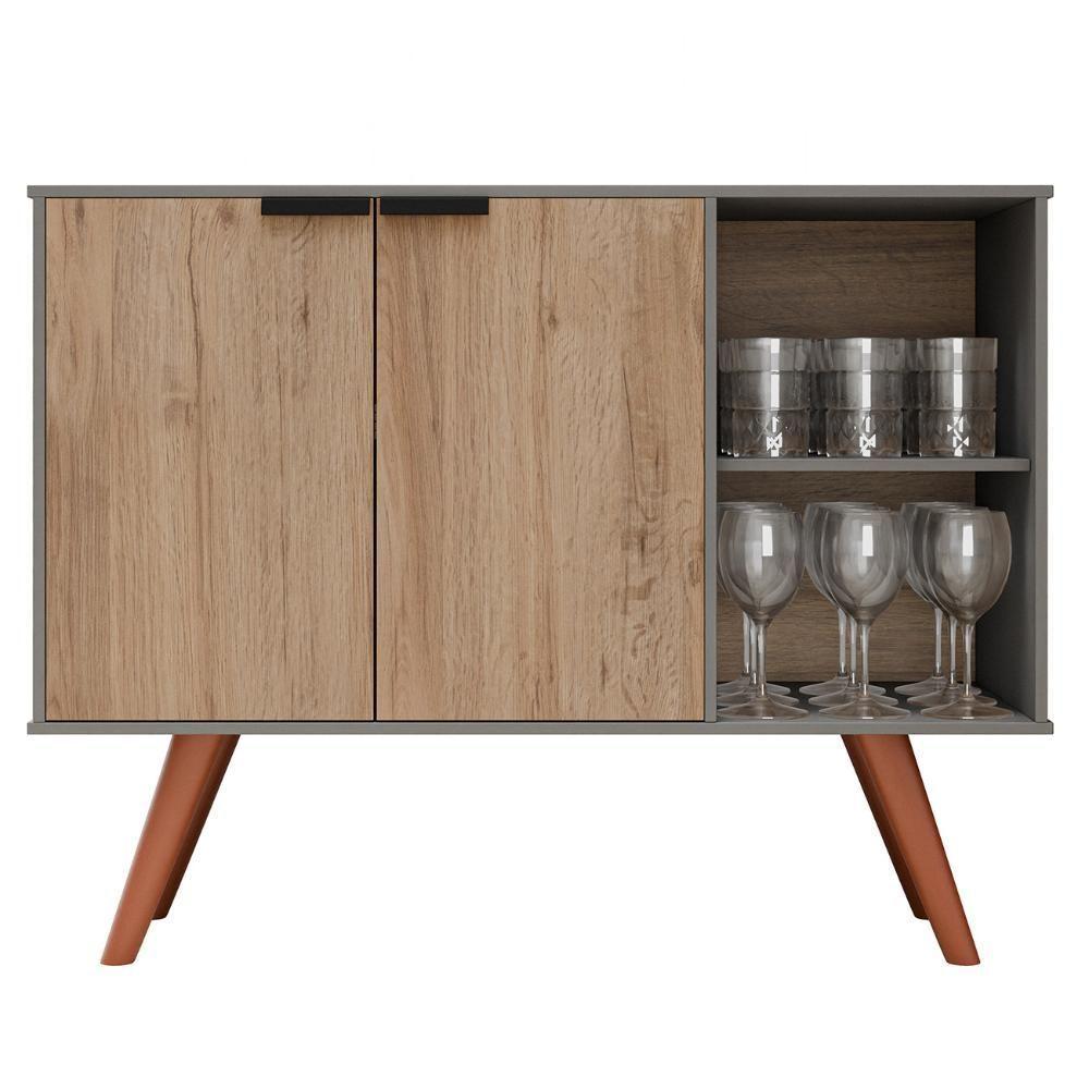 Balcão Buffet Cantinho Do Café Bianca Freijó-grafite Z34 - Mpozenato - 1