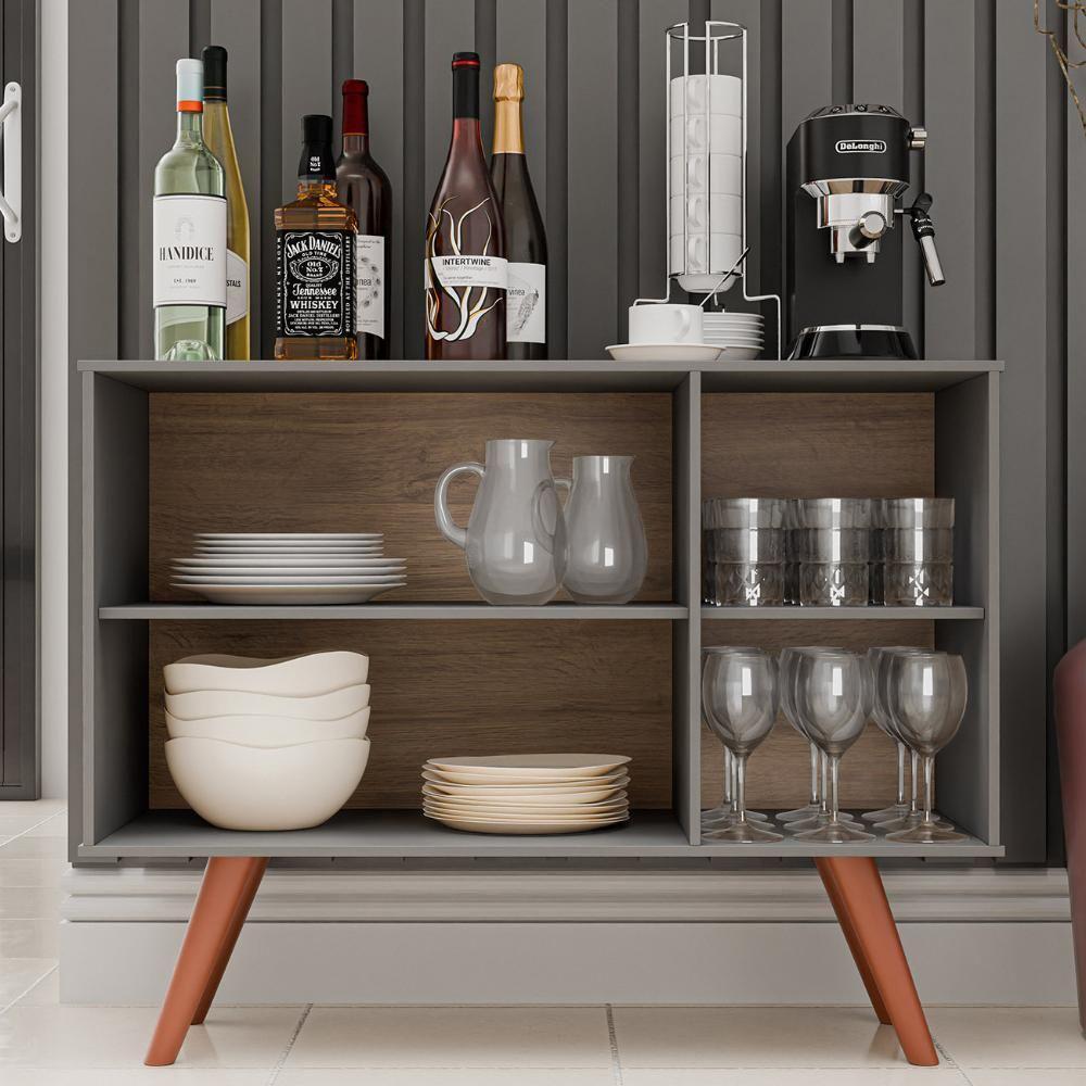 Balcão Buffet Cantinho Do Café Bianca Freijó-grafite Z34 - Mpozenato - 5