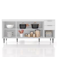 Balcão De Cozinha Com Pia Inox 180cm Pérola Z34 Branco - Mpozenato - 5