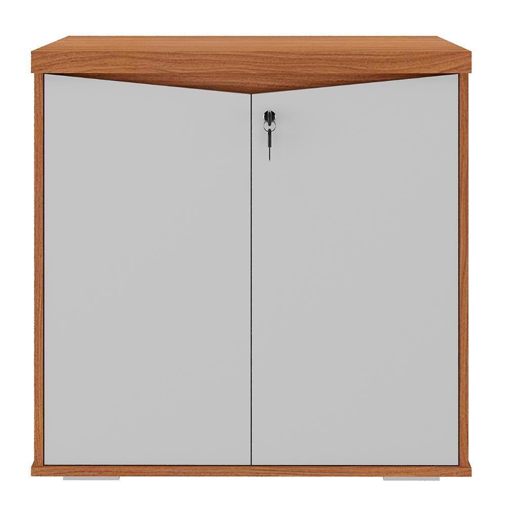 Balcão Para Escritório 74cm 2 Portas Rayly Freijó-branco A06 - Mpozenato - 7