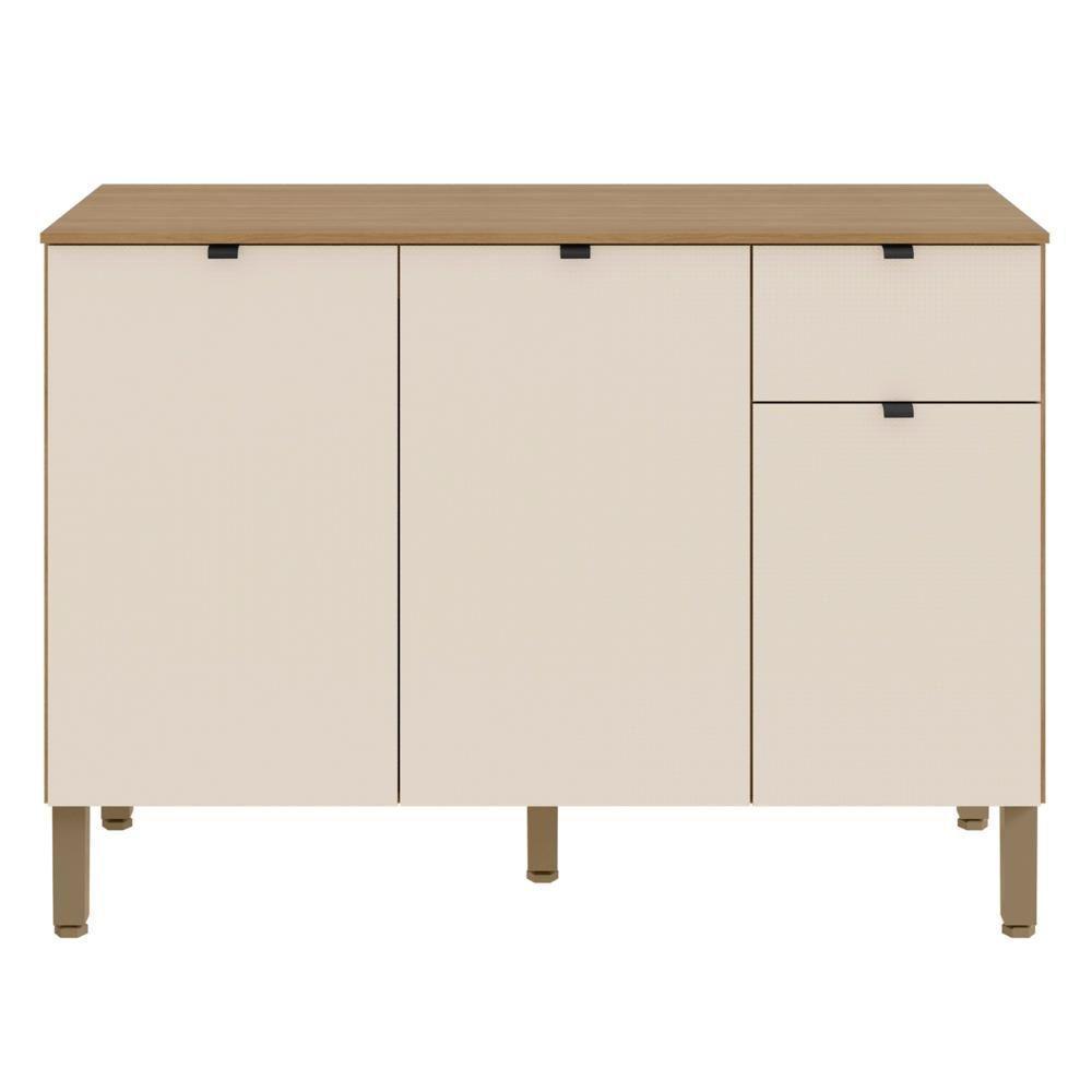 Balcão De Cozinha Com Tampo 3 Portas Laura Plus Soft-freijó Z06 - Mpozenato - 6