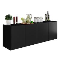 Balcão Suspenso Multiuso Lavanderia 118cm Monna Preto Z34 - Mpozenato - 1