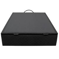 Base Box Baú Para Cama Casal 138x188cm Liz S05 Suede Bordado Preto - Mpozenato - 7